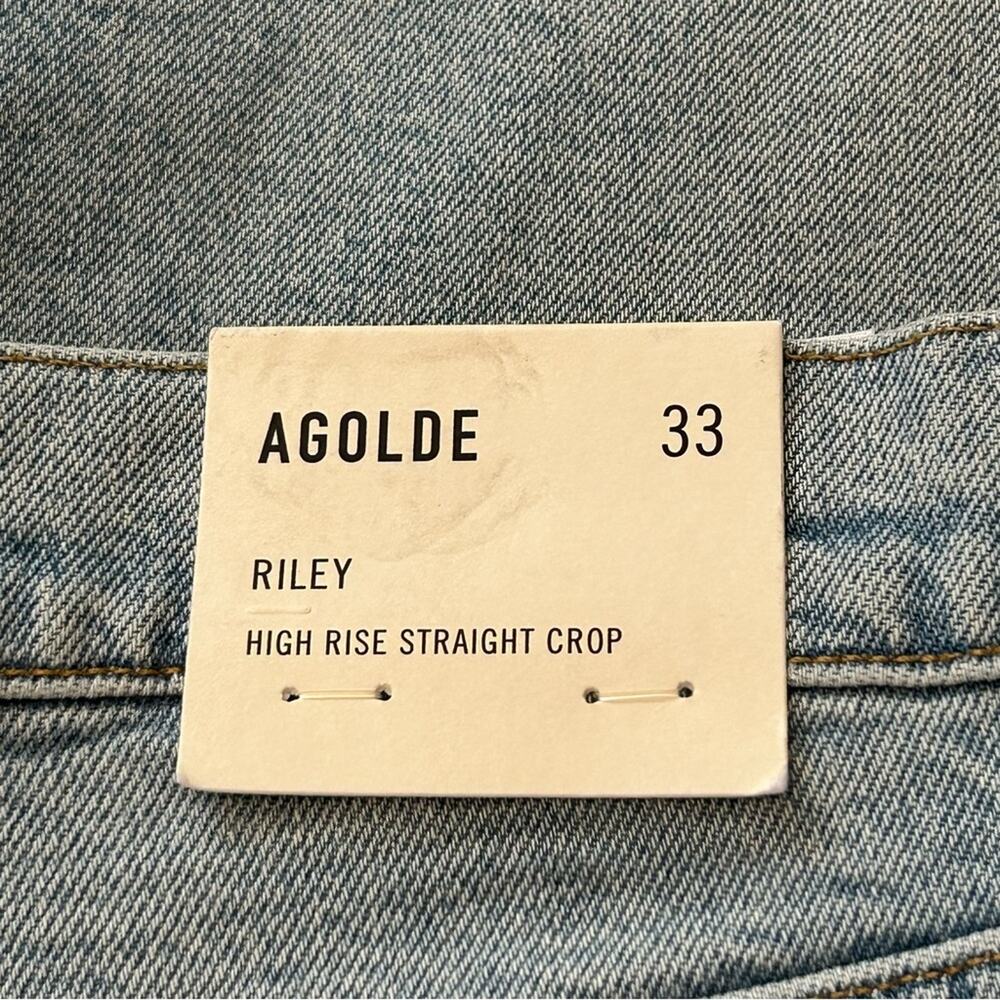 Agolde Riley High Rise Straight Crop Bitter Wash 33 NWT - Picture 7 of 10